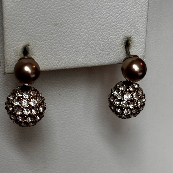 Disco ball earrings/ gold tone - Picture 5 of 6